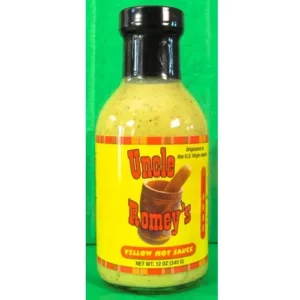 Uncle Romey's yellow hot sauce